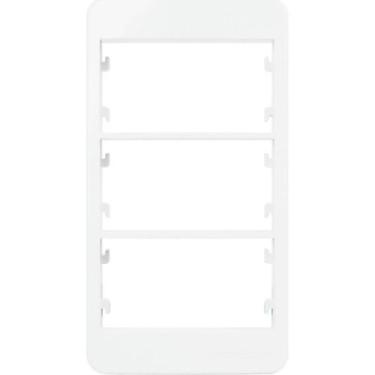 Imagem de Placa Para Condulete Margirius Sleek 3/4 Branca (3Modulo Horizontal) C