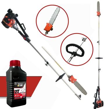 Imagem de Motopodador de Galhos Altos a Gasolina Importway Iwpag2t52 de 52cc com Extensor 2,95m. Alcança Ate 4,90m por um Adulto