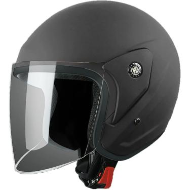 Imagem de Boné De Beisebol Retrô Capacete De Motocicleta Meia, Aprovado Pelo Dot Para Motocicleta Vintage Adulta De Rosto Aberto, Para Scooter Ciclomotor Cruiser Helicóptero Motociclo Capacete, Black