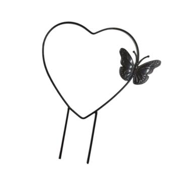 Imagem de IEUDNS Trellis de planta em forma de coração, pequenos treliças de jardim, decorativos, resistentes para escalar plantas de casa externo para a de flor, Preto