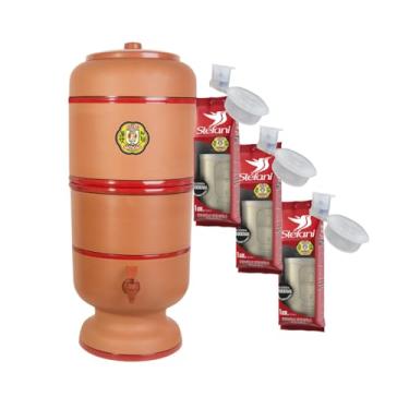 Imagem de Filtro De Barro 10 Litros São João (3 velas + 3 Boias + 1 Torneira)