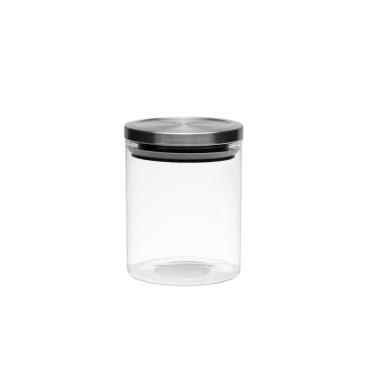 Imagem de Porta Mantimentos Redondo Em Vidro Borossilicato Inox Mimo Style 750ml