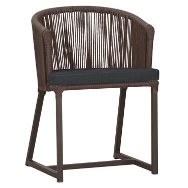 Imagem de Cadeira De Jantar Noronha Alumínio Marrom E11 Trama Original Marrom