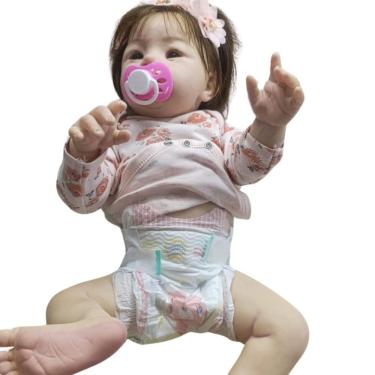 Imagem de Bebê Reborn Menina Realista Artesanal Corpo Todo De Silicone Soft Macio.