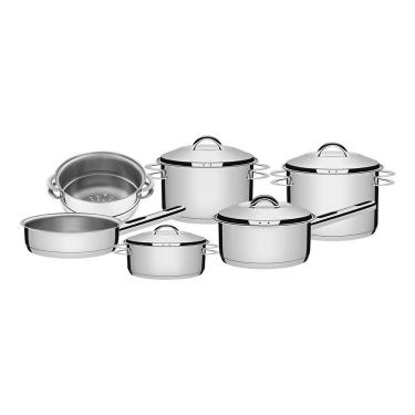 Imagem de Jogo De Panelas Fundo Triplo Tramontina Solar 65500040 Inox