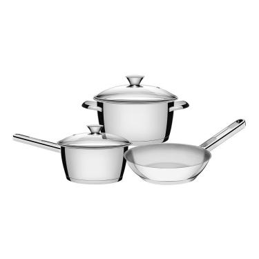 Imagem de Jogo De Panelas Fundo Triplo Tramontina Allegra 65660694 Inox
