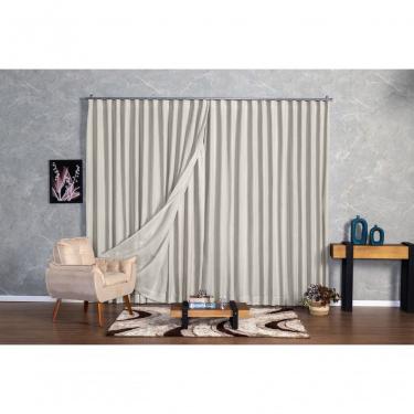Imagem de Cortina Microfibra Com Linho 2,80x2,80 Para Trilho Duplo palha