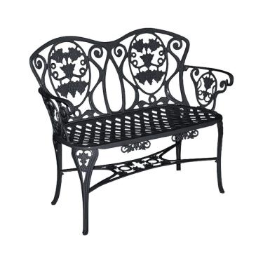 Imagem de Banco Namoradeira De Jardim Viena Malbec 2 Lugares área Externa Aluminio Preto