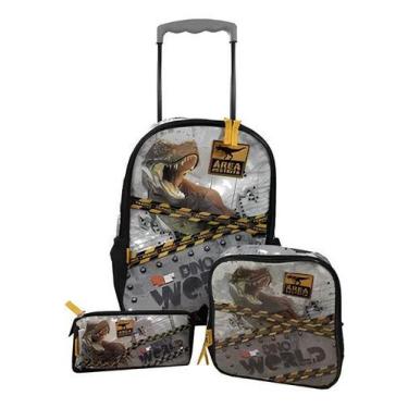 Imagem de Mochila De Rodas, Lancheira, Dino Bolsinha World T-rex - Napolestore, 