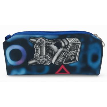 Imagem de Estojo Masculino Escolar Infantil Necessaire Reforçada Gamer - Pikuka