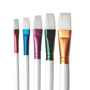 Imagem de Sax Pincéis de aquarela True Flow Spectrum – Tamanhos planos sortidos – Conjunto de 5 – Branco