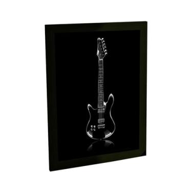 Imagem de Quadro Decorativo Guitarra Ilustração Dark Decoração Poster Quarto Sala