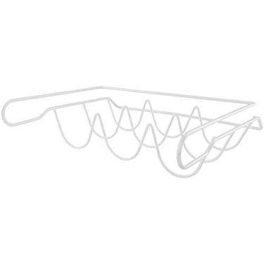 Imagem de Prateleira de garrafas de vinho para geladeira, suporte de refrigerador, comporta 3 garrafas e serve na maioria das prateleiras de geladeira, conjunto com 2