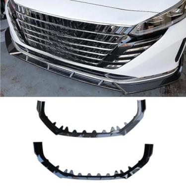 Imagem de Para Teana Car Front Bumper Lip Spoiler Carbono Look Parte Exterior para Teana 2022-2023 Capa de Para-choques Acessórios de Carro (Aparência de Fibra de Carbono)