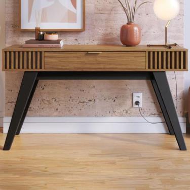 Imagem de Aparador Riviera 1 Gaveta Noce Milano - Colibri, Marrom, 23,56kg