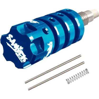 Imagem de SAMICK SPORTS Desentupidor de almofada para arco recurvo, parafuso de liga de alumínio em botão preasure de absorção de choque (azul)