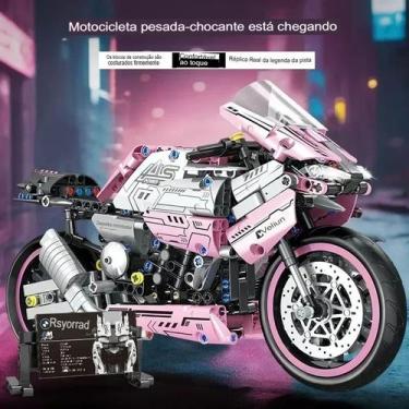 Imagem de Blocos de Montar Moto BMW de Corrida - Modelo de Velocidade, Brinquedo