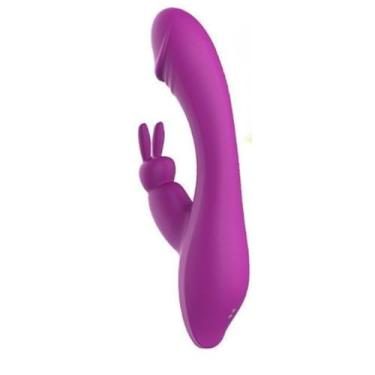 Imagem de Vibrador Ponto G Soft Rabbit Brinquedo Sexual Estimulador Duplo Recarregável 10 Vibrações