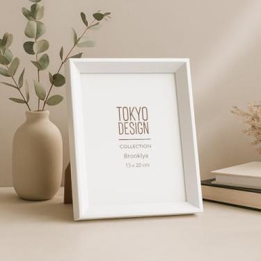 Imagem de Porta-Retrato Decorativo 15x20 cm – Moldura Branca em Caixa – Decoração Moderna para Sala, Quarto ou Escritório