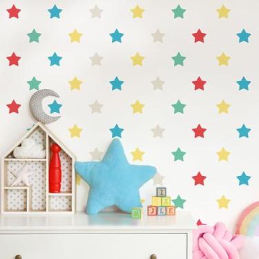 Imagem de Adesivo Infantil Colorido Lavável Seguro Fácil Aplicação Ideal Para Decoração Quarto Menina Menino Bebê