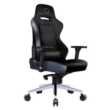 Imagem de Cooler Master Cadeira para jogos Caliber X1C – Conforto e desempenho refrescantes – Rotação de 360°, encosto alto reclinável, apoios de braços, apoio de cabeça, suporte lombar – Couro PU – Preto