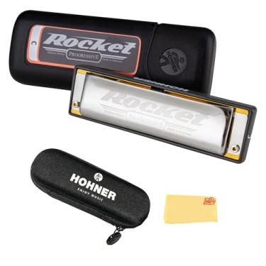 Imagem de Hohner Gaita foguete progressiva - Pacote Key of C com estojo, bolsa e pano de polimento Austin Bazaar