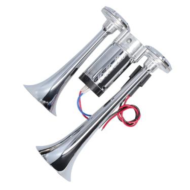 Imagem de Acouto 110dB Alto Chifre Do Carro 12V Alta Decibel Dupla Trombeta Air Horn Com Compressor de Ar Integrado Relé para Carro Caminhão SUV Van Boat