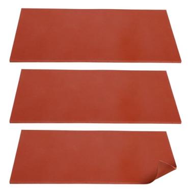 Imagem de 3 peças almofadas de prensa térmica de silicone, 20 x 10 x 0,3 cm, tapete de prensa térmica resistente a dois lados, folha lavável fácil para projetos de transferência de isolamento de vinil HTV