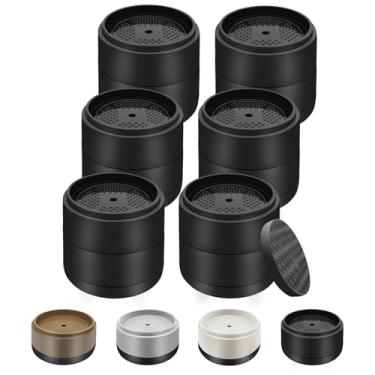 Imagem de Elevadores de cama para móveis, resistentes, 2,5 cm, 5 cm, 7,6 cm, 10 cm, elevadores de cama ajustáveis redondos para pernas de mesa, sofá, poltrona, geladeira, máquina de lavar (2,5 cm + 2,5 cm