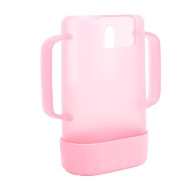 Imagem de Fafeicy Suporte para Bolsa de Alimentos à Prova de Aperto, Suporte de Caixa de Suco de bebê Com Fácil Alça de Punho à Prova de Vazamento de Tampa Segura para o Seguro de Microondas Auto (Rosa)