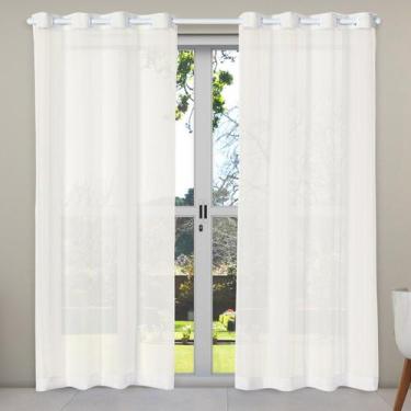 Imagem de Cortina Voil 2,80m x 2,30m Voal para Sala Quarto Cozinha Decorativa Mo