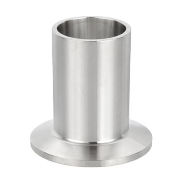 Imagem de PATIKIL Encaixe sanitário de aço inoxidável 304, braçadeira de solda longa, encaixe de tubulação de virola de 1 1/4" (32 mm) Conector OD de tubo de 50,5 mm Flange de virola OD para processamento de