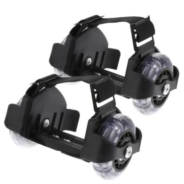 Imagem de Patins brilhantes para crianças e adultos, sapatos de roda de PVC ajustáveis para diversão ao ar livre, rodas de patinação piscantes com fácil frenagem