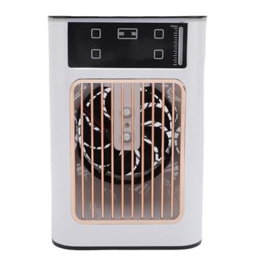 Imagem de AYNEFY Ventilador de Ar Condicionado Portátil, Ventilador de Resfriamento de Desktop Multifuncional Com Tanque de água de 900 Ml 3 Modos de Névoa Dupla de Velocidade Dupla Umidificador