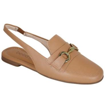 Imagem de Mule Beira Rio Sapato Feminino Slinkback Fivela 4323.106, Camel, 35