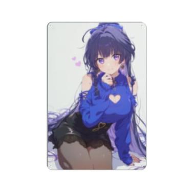 Imagem de Anime Sexy Bikini Hot Girl Pinup Girl Metal Tin Sign Wall Art Poster Decor for Home Bar Club Bedroom Bathroom Man Cave Otaku 20 x 30 cm, AN03