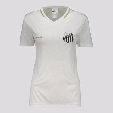 Imagem de Camisa Santos Deslocar Feminina Branca - Braziline, G