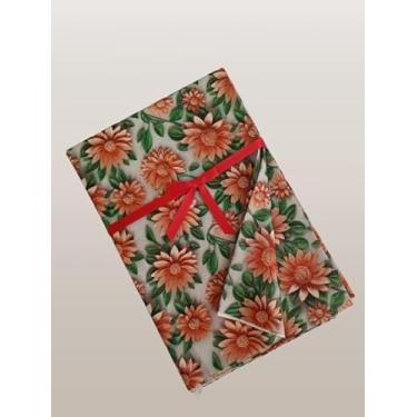 Imagem de Cinderela Tecido Tricoline Digital, 1,50 largura, unidade de 0,55 comprimento, Estampado Mini Crisantemos Coral