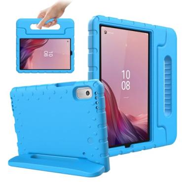 Imagem de BILLISGOVA Capa para Lenovo Tab M9, nova capa infantil resistente com suporte conversível para Lenovo Tab M9 22,0 polegadas 2023, azul