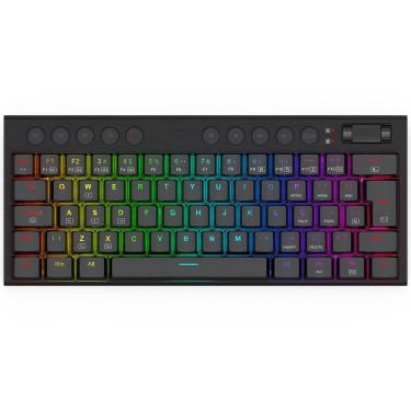 Imagem de Teclado Gamer Mecânico Horus Mini RGB, Preto, 60%, ABNT2, Switch Maroom, K632-RGB (PT-BROWN), REDRAGON