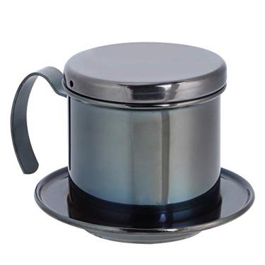 Imagem de Dioche Filtro de café Em Aço Inoxidável Filtro de café Pote de Cafeteira Portátil, Reutilizável, Destacável, para Casa, Trabalho, Viagens Com Design Elegante, Decora a Mesa, para Casa (Ti cor preta)