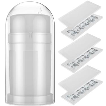 Imagem de 2 peças para máquina de gelo triturado, mini molde de gelo, cilíndrico, bandeja de cubo de gelo de grau alimentício, lavável na máquina, bandeja de molde de cubo de gelo para coquetéis de uísque, suco