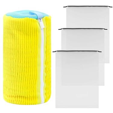 Imagem de HaiMay 4 peças bolsa para máquina de lavar roupa para máquina de lavar e secar roupa reutilizável bolsa de limpeza de sapatos para tênis