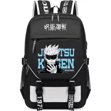 Imagem de Mochila SANMU Jujutsu Kaisen Gojo Satoru em couro PU tamanho mini