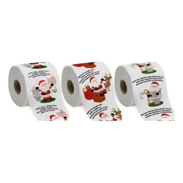 Imagem de Kit 2 Papel Higiênico Papai Noel Decorativo Sonhos Natalinos - D Prese