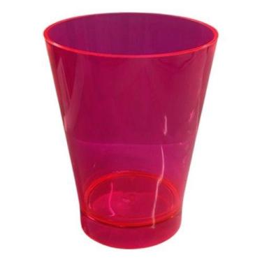 Imagem de Copo Rubizinho 200ml Acrílico - 25 Unidades - Papermix, Rosa Neon