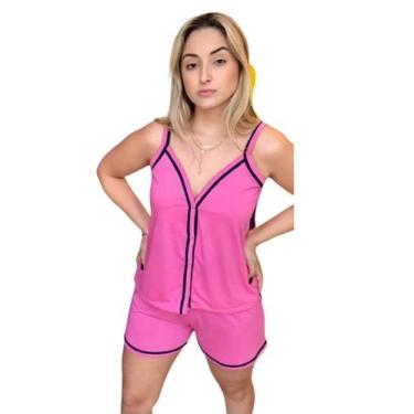 Imagem de Pijama Adulto Feminino Aberto Alcinha Baby Doll - Nannamia, Rosa, GG