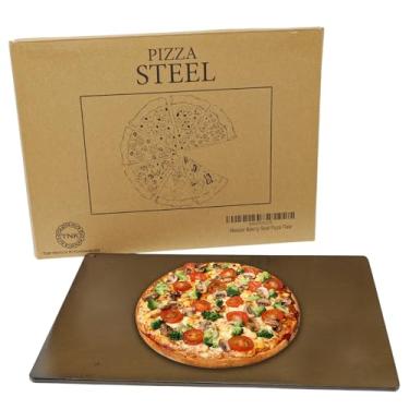 Imagem de Pedra de pizza de aço modular para forno e churrasqueira – um design que oferece limpeza mais fácil, manuseio e armazenamento, temperaturas consistentes de cozimento, expansões com um segundo aço, e é feito nos EUA