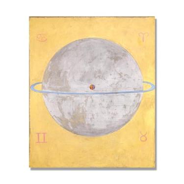 Imagem de Pôster Hilma Af Klint (A pomba, nº 12), reproduções de pinturas famosas, imagem de arte abstrata para sala de estar quarto decoração de casa. Tela 50 x 60 cm - 19,6 x 23,6 pol