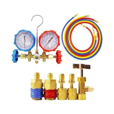 Imagem de Conjunto De Manômetro Para Refrigerantes R410A R404A R134A Ferramentas